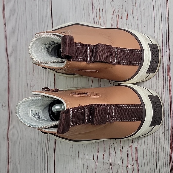 CONVERSE Leather High Top All Stars Women's Platform Sneakers Size 6 - Picture 4 of 6